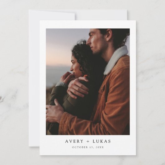 Elegante herfst bruiloft Boho Kaart (Achterkant)