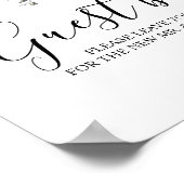 Elegante herfst bruiloft gastenboek teken | Waterv Poster (Hoek)