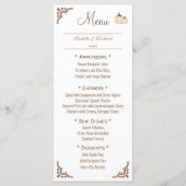 Elegante herfst bruiloft menu Kaart (Voorkant)