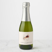 Elegante herfst bruiloft mini champagnefles labels sparkling wijnetiket (Voorkant)
