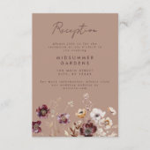 Elegante herfst bruiloft receptie informatiekaartje (Voorkant)