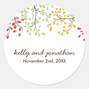 Elegante herfst bruiloft Stickers