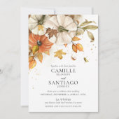 Elegante herfst bruiloft uitnodiging (Voorkant)