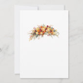 Elegante herfst bruiloft uitnodiging Cascading boe (Achterkant)