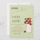 Elegante herfst bruiloftsfeest kaart (Voorkant)