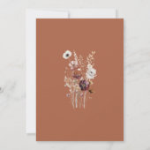 Elegante herfst bruin bloemendiner kaart (Achterkant)