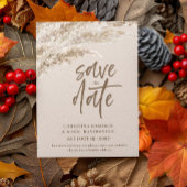 Elegante Herfst Bruine Pampasgras Save The Date