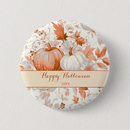 Elegante herfst chinoiserie Halloween Ronde Button 5,7 Cm