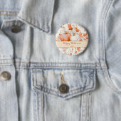 Elegante herfst chinoiserie Halloween Ronde Button 5,7 Cm (In situ)