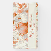 Elegante herfst chinoiserie Halloween Spandoek (Verticaal)