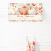 Elegante herfst chinoiserie Halloween Spandoek (Insitu)