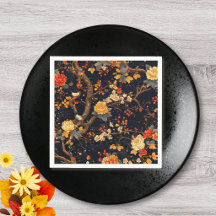 Elegante herfst chinoiserie papieren bord