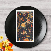 Elegante Herfst Chinoiserie Papieren Bord