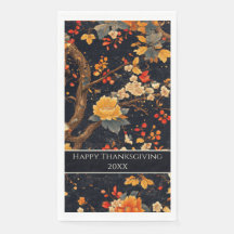 Elegante Herfst Chinoiserie Papieren Bord