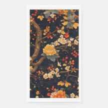 Elegante Herfst Chinoiserie Papieren Bord