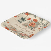 Elegante Herfst Chinoiserie Thanksgiving Papieren Bordje (Gebogen)