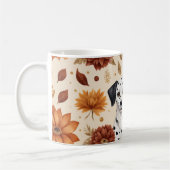 Elegante Herfst Dalmatische bloemenaccenten Koffiemok (Links)