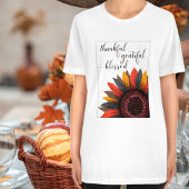 Elegante Herfst dankbaar gezegend najaar T-shirt