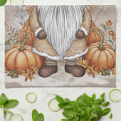 Elegante Herfst- en Thanksgiving-kabouter Pompoenv Theedoek (Gevouwen)