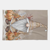 Elegante Herfst- en Thanksgiving-kabouter Pompoenv Theedoek (Horizontaal)