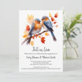 Elegante Herfst Engagement Party Kaart (Staand voorkant)