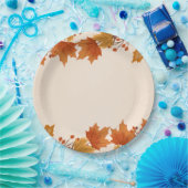 Elegante Herfst Esdblad Bruiloft Papieren Bordje (Feest)