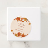 Elegante Herfst Esdoren Bruiloft Bedankjes Labels (In situ)