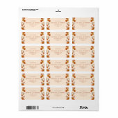 Elegante Herfst Esdoren Bruiloft Etiket (Full Sheet)