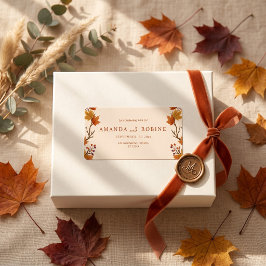 Elegante Herfst Esdoren Bruiloft Etiket