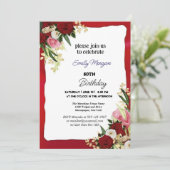 Elegante Herfst Floral 50ste verjaardag Kaart (Staand voorkant)