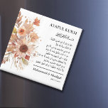 Elegante Herfst Floral | Ayatul Kursi Nikah Favors Magneet<br><div class="desc">Elegante Herfst Floral | Ayatul Kursi Nikah Muslim Wedding Favors Magnet Dit ontwerp met een elegante herfst bloeit in combinatie met de heilige kalligrafie van ayatul kursi om de moslimbruiloft te vieren, nikah en walima, in hoop zegen en du'a van de gast naar het pasgetrouwde paar Gemakkelijk gepersonaliseerd en aangepast...</div>