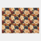 Elegante Herfst Floral Gift Wrap - Herfstbloei Inpakpapier Vel (Voorkant 3)