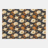 Elegante Herfst Floral Gift Wrap - Herfstbloei Inpakpapier Vel (Voorkant)