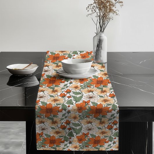 Elegante Herfst gebladerte en bloementafel accent Lange Tafelloper