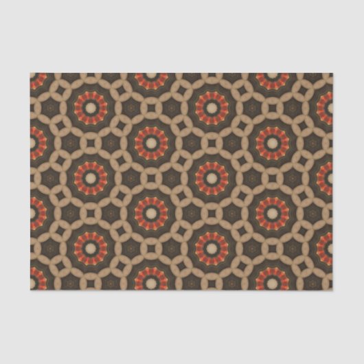 Elegante herfst geometrische patroon Abstracte blo Tissuepapier (Voorkant)