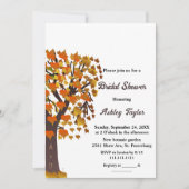 Elegante Herfst Gesneden Boom Romantisch Vrijgezel Kaart (Voorkant)