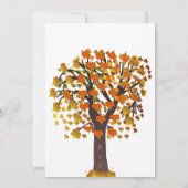 Elegante Herfst Gesneden Boom Romantisch Vrijgezel Kaart (Achterkant)