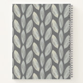 Elegante herfst gevlochten bladeren notitieboek (Achterkant)