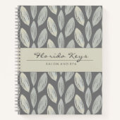 Elegante herfst gevlochten bladeren notitieboek (Voorkant)