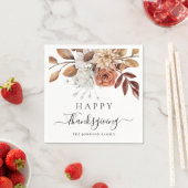 Elegante Herfst Happy Thanksgiving Servet (Insitu)