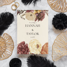 Elegante herfst Herfst bloemenbruiloft ceremonie