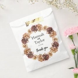 Elegante herfst Herfst bloemenbruiloft gunsttas Bedankzakje