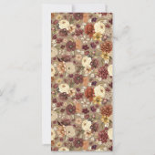 Elegante herfst Herfst bloemenbruiloft Menu Kaart (Achterkant)