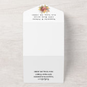 Elegante herfst Herfst bloemenbruiloft RSVP All In One Uitnodiging (Buitenkant)