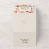 Elegante herfst Herfst bloemenbruiloft Waterverf All In One Uitnodiging (Buitenkant)