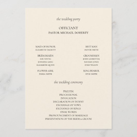 Elegante herfst Herfst bloemenklep bruiloft progra Programmakaart (Achterkant)