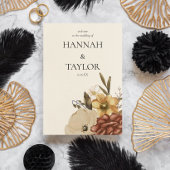 Elegante herfst Herfst bloemenklep bruiloft progra Programmakaart