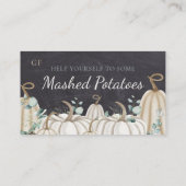 Elegante herfst Herfst Event Catering Dish Plaatsk Plaatskaartje (Achterkant)