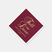 Elegante Herfst Herfst in Liefde Bourgondische bru Servet (Hoek)