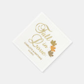 Elegante herfst Herfst in liefde wit kleur bruilof Servetten (Hoek)